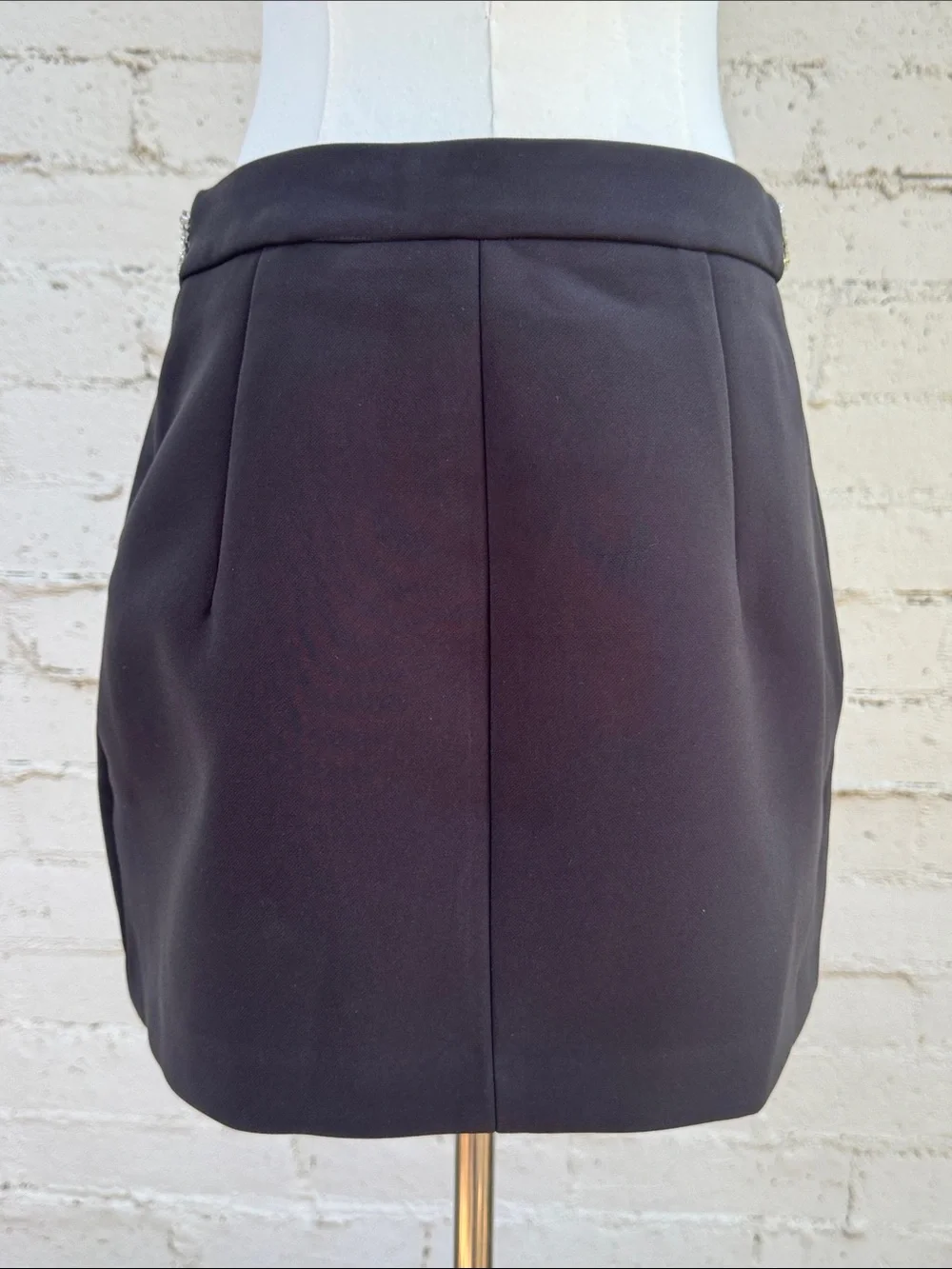 H&M Edition Rhinestone-Embellished Mini Skirt Black Size 6 - Picture 7 of 14